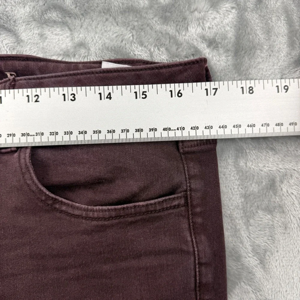 American Eagle Super Stretch X Jegging Burgundy Maroon Skinny Jean WMNS 14 Long